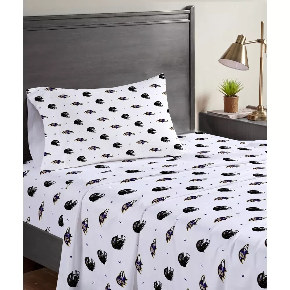 NFL Baltimore Ravens Small X Twin Sheet Set, Officially Licensed! New!